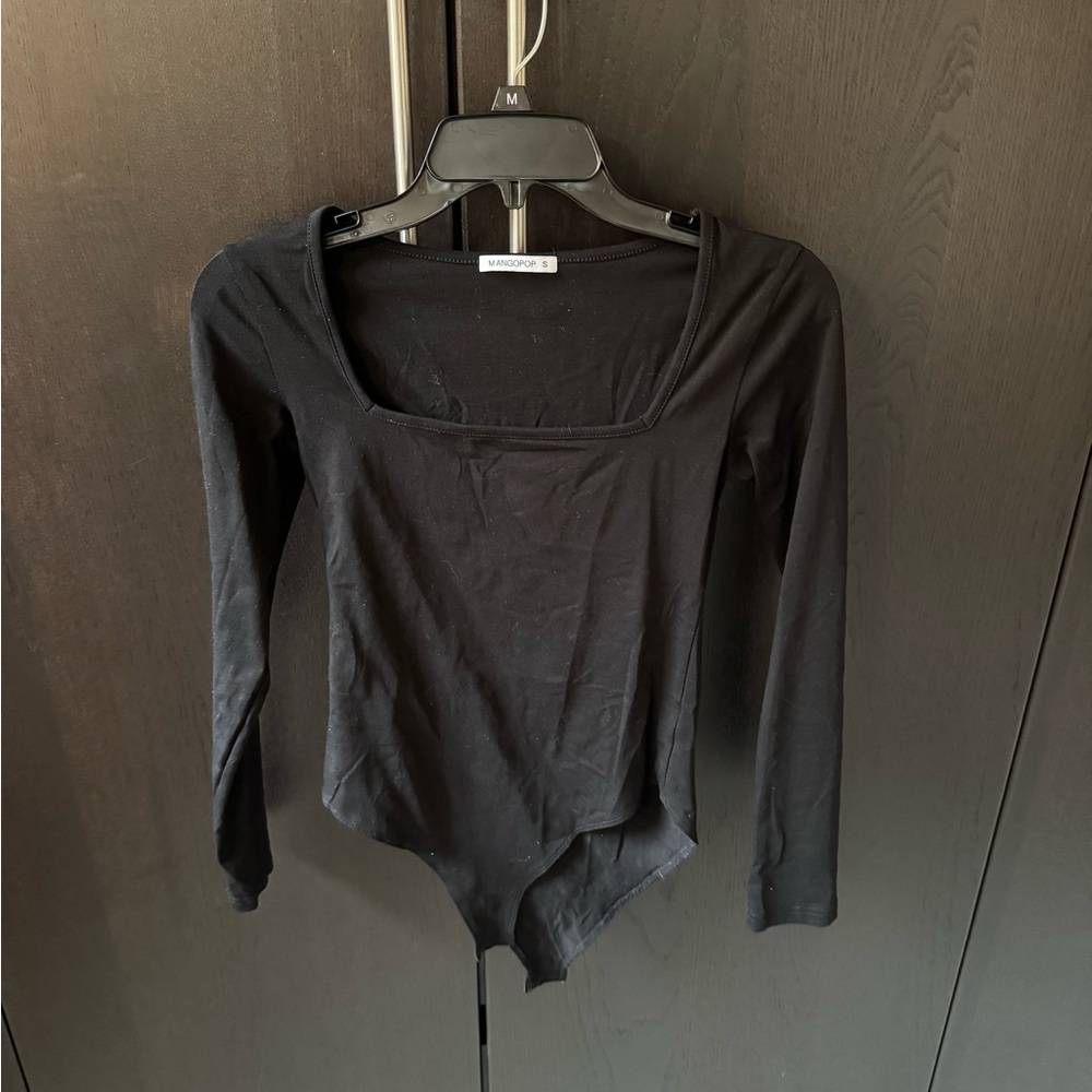 Black Long Sleeve Bodysuit - S